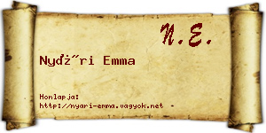 Nyári Emma névjegykártya